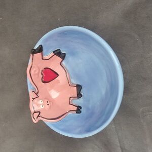 Nicole Engblom Pig Ceramic Bowl 6.25"